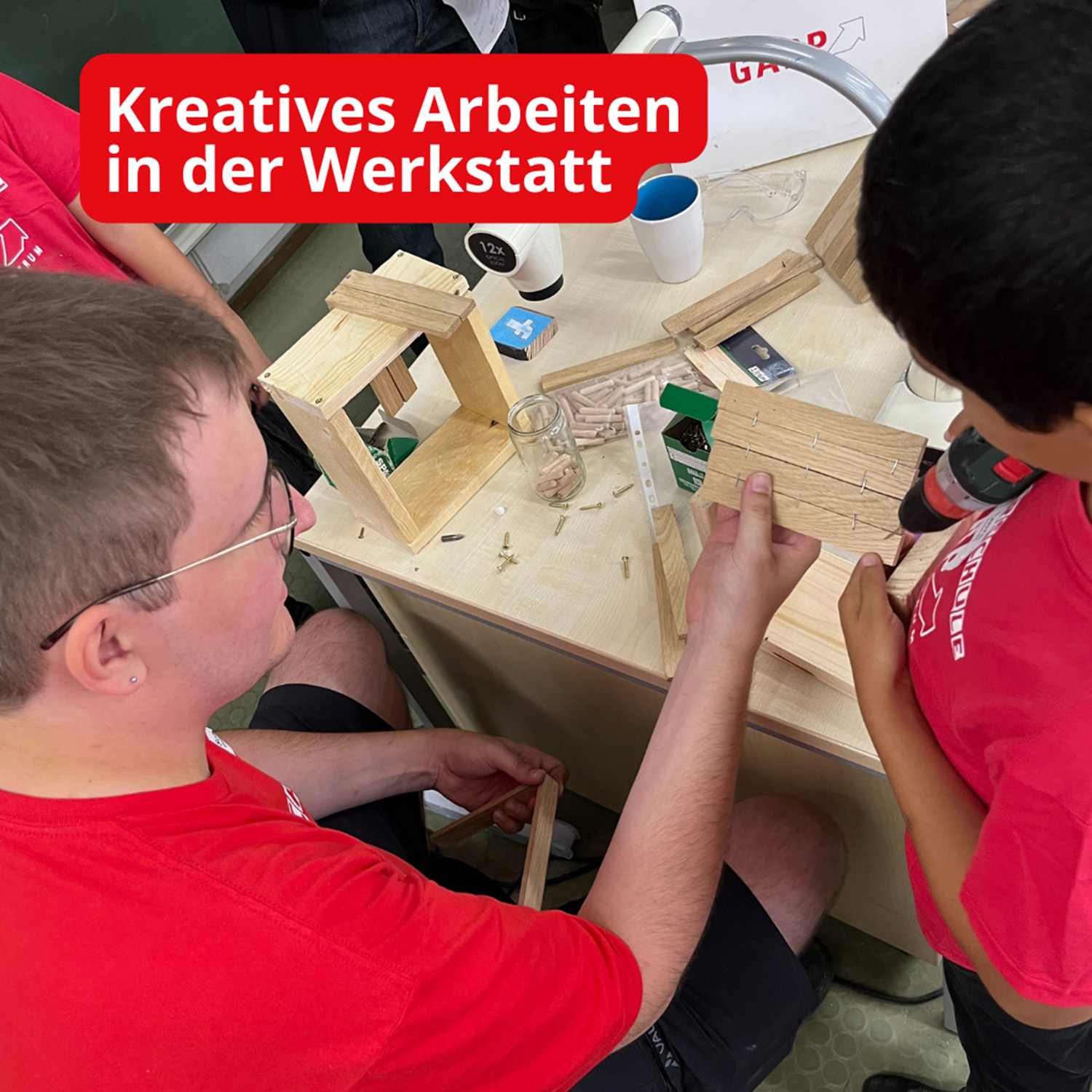 Kreatives Arbeiten in der Werkstatt